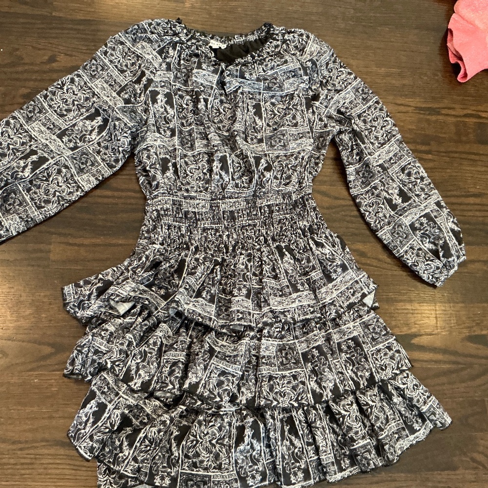 YAKIRA BELLA LUNA LONG SLEEVE DRESS RUFFLED